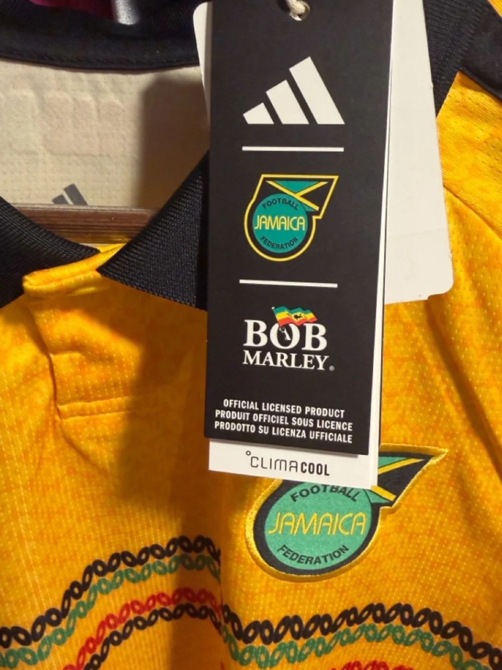 adidas x Bob Marley Jamaica Home Soccer Jersey Size Large (NWT)
